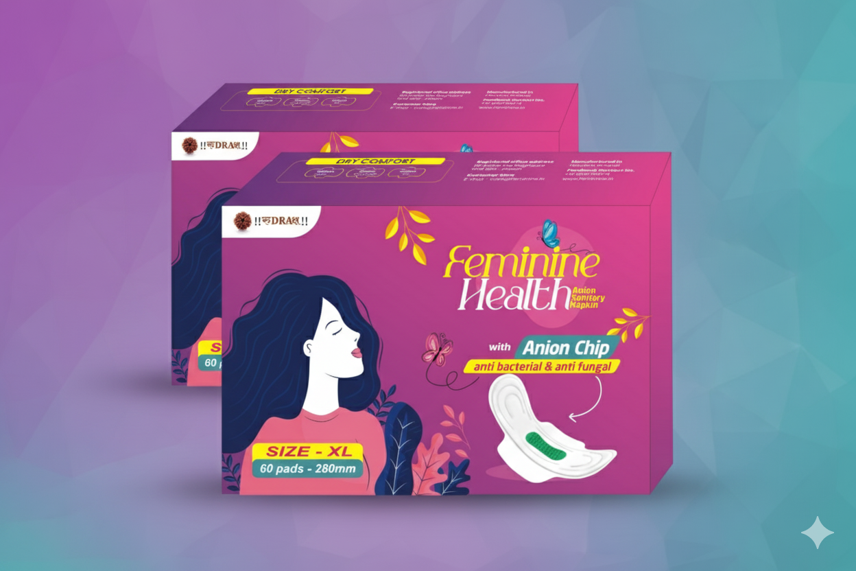 Feminine Health Anion Sanitary pads Pack Of 60 XL